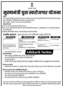 मुख्यमंत्री युवा रोजगार योजना 